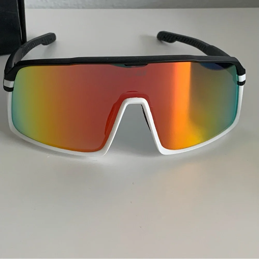 Diamond Eyewear White Orange Sporty Sunglasses Baseball Outdoor Fishing Box Case
